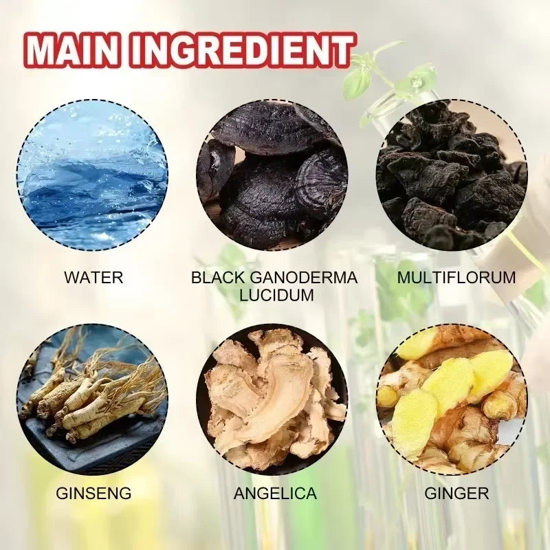 Instant Coloring Hair Dye Shampoo Natural Black Herbal Moisturizing And Lasting Oil Control Convenience Men Women Hair Care