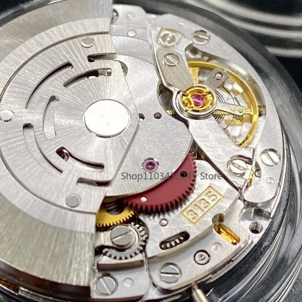 Top Clean Version VS-3135 Mechanical Movement Modification Replace Mechanism 3135 Blue Spring with   Engraved Sub