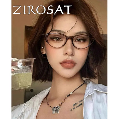 ZIROSAT 81059 New anti blue  Ultralight  TR90 Myopia Glasses Retro Square Optical Prescription Eyeglasses Frame For Men Or Women