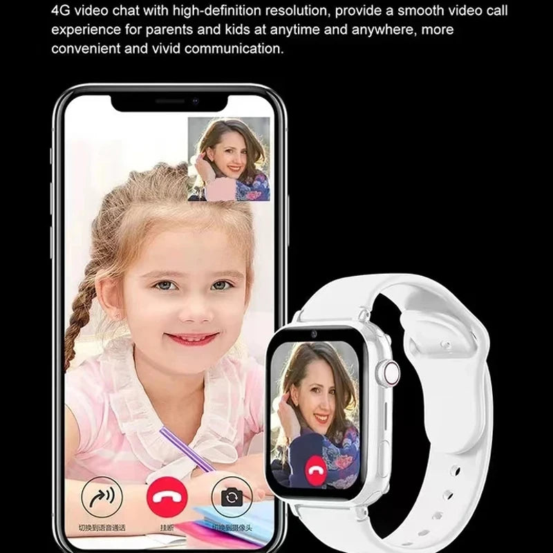 2025 New Smart Watch Kids Gift GPS Video Call SOS Child Smartwatch Camera Monitor Tracker Location Phone Watch Safety protection