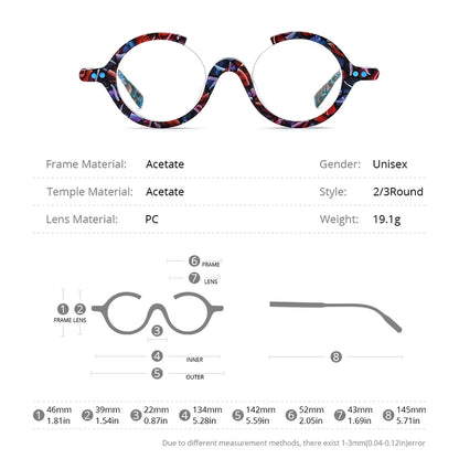 HEPIDEM Acetate Glasses Men Brand Designer Round Women Nerd Eyeglasses Frame Japanese Handmade Spectacles Vintage Eyewear 9191