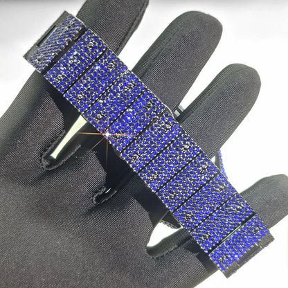 New Blue Diamond Watch For Men Luxury Stainless Steel  Hip Hop Watches Unique Bling Ice Out Waterproof Wristwatch Man 2025 Hot ﻿
