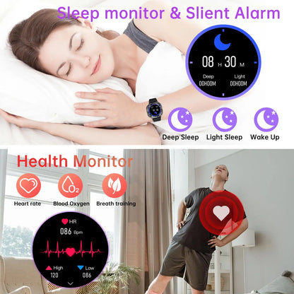 2025 New Watch 7 Ultra Men Smart Watch GPS Heart Rate Blood Oxygen Monitoring AMOLED Voice Call IPX8 LED Flashlight Smartwatch