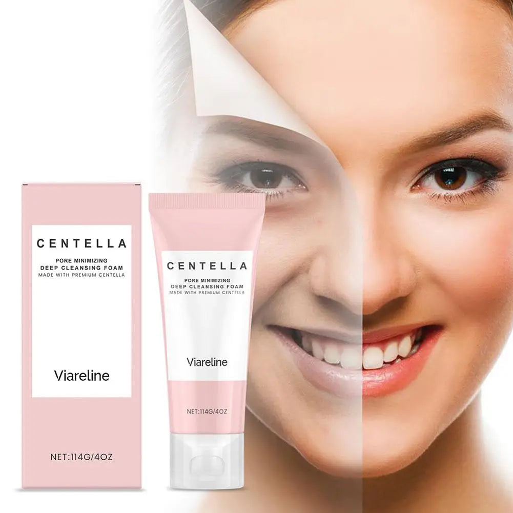 Himalayan Salt Centella Asiatica Cleanser Deep Cleansing Foam Removes Impurities Gentle Refreshing Facial Cleanser 114g