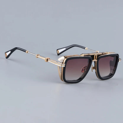 GTO High Street Punk Style Sunglasses Designer Brand High Quality Men and Women Uv400 Gradient Square Alloy Acetate Eyeglasses