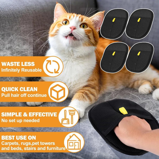 Cat Hair Cleaner Static Hair Removal Pet Gloves Two-Way Brush Hair Removal Brush Sticky Hair Magic Dog Comb Scraping