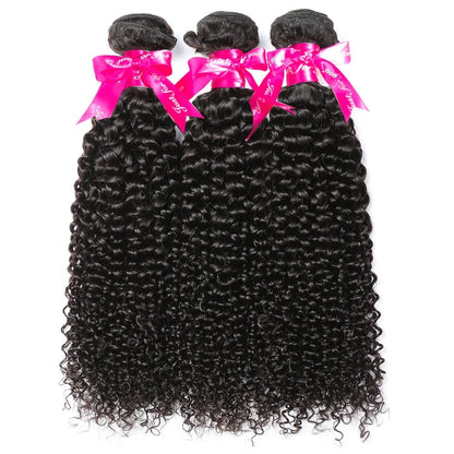 Kinky Curly Human Hair Bundles Deal 100% Unprocessed Brazilian Deep Curly Hair Weave Soft Remy Hair Extensions Tissage Natural