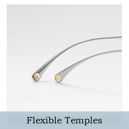 YIMARUILI Ultra-light Fashion Polygonal Luxury Myopia Eyewear Men Retro Pure Titanium Optical Prescription Rimless Glasses Women