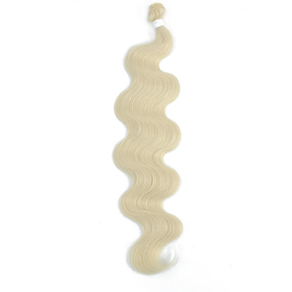 Blond 613 Sliver Gray Body Wave Hair Bundles 26 Inches Highlight Piano 27/613 Natural Synthetic Hair Weave Ombre Brown Ponytail