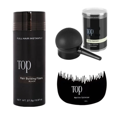 Hair fiber 3pc kit Hair Building Fiber Keratin Styling Powder Loss Bald Fibre Pack Building Hairline Optimizer Dense Hair Growth
