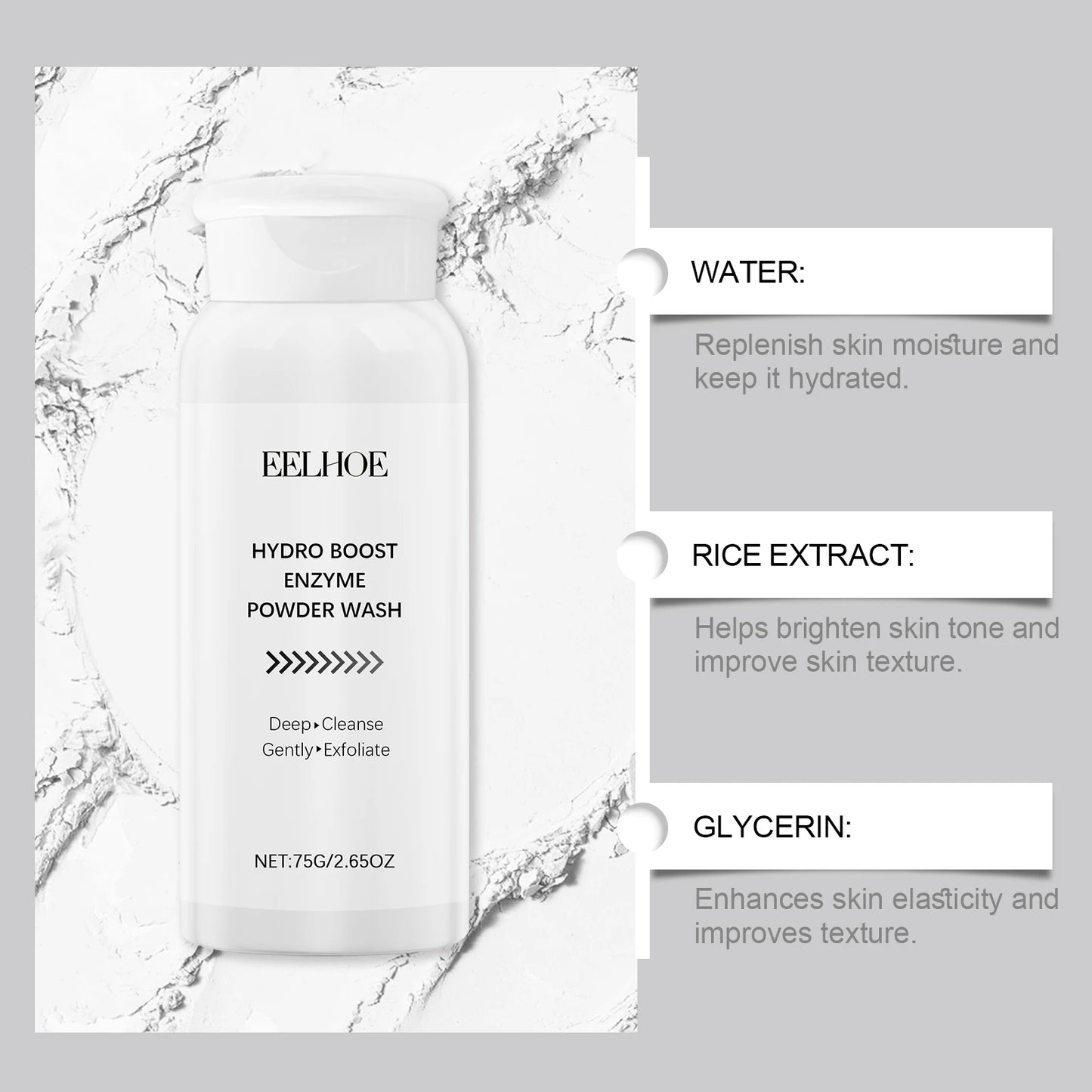 Enzyme Face Powder Wash Skin Oil Control Clean Facial Pores Remove Blackheads Pimples Brighten Skin Tone Long-lasting Freshness