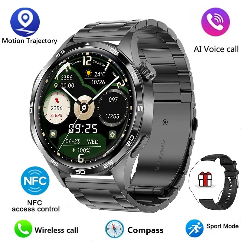 Watch 5 PRO Smart Watch Men Watch 5 AMOLED HD Screen Bluetooth Call GPS Trajectory NFC Heart Rate Compass SmartWatches 2024 New