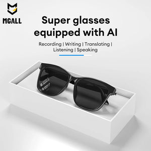 MGALL MG-C8 AI HD Smart Glasses V5.4 Bluetooth Call Voice Assistant 98% Accuracy Translate Recording Videos Glasses Waterproof