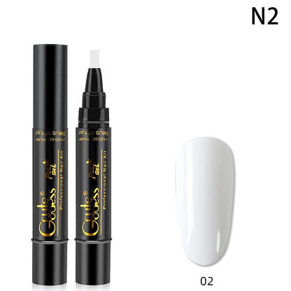 1 Pcs Pure Color Gel Nail Polish Pen For Nails Art Gel Semi Permanent Base Top Coat UV Gel Varnish Hybrid Neon Nail Polish