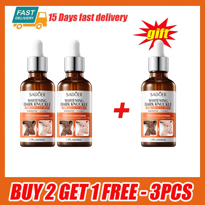Dark Knuckles Fast Brighten Serum Elbows Hand Knuckle Brightening Serum Knee Black Skin Quickly Lighten Stains Remover Essence