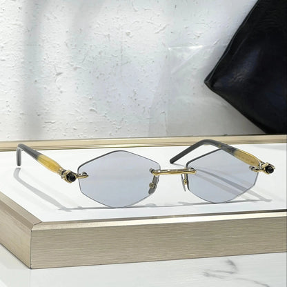 Germany Style Alloy Sunglasses Diomand Acetate Maske P60 Classical Luxury Designer Brand Solar Uv400 Rimless Sunglasses