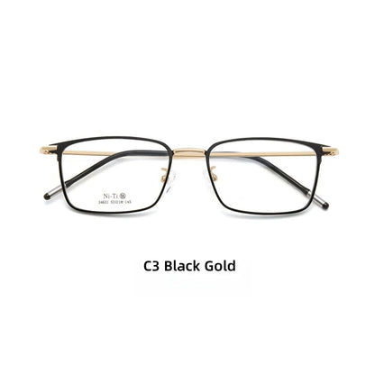 DIEDIESEE Advanced Business Men's Titanium Eyeframe High Elasticity Leg Optical Prescription Frame 34631