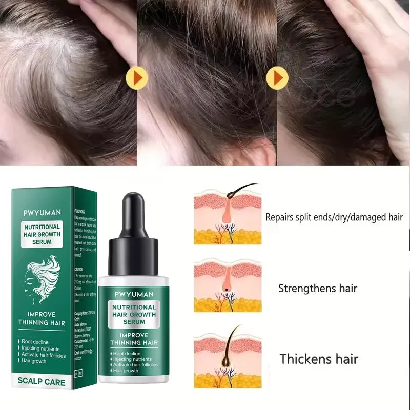 7 Days Fast Hair Growth Serum Prevent Hair Loss Hair Regrowth Essential Oil Repair Damaged Hair Roots Hair Care For Women Men