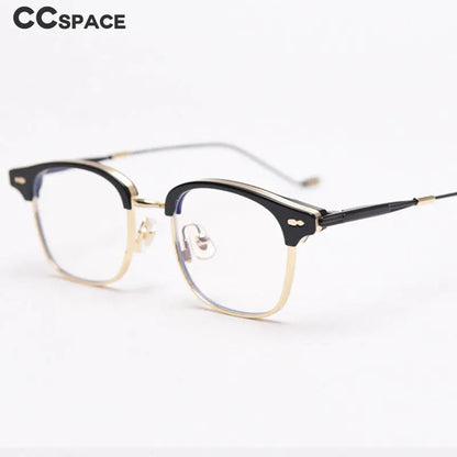 49425 Anti-Blue Light Square Half Frame Plastic Titanium Glasses Frames Ultralight Men Women Optical Fashion Computer Eyeglasses