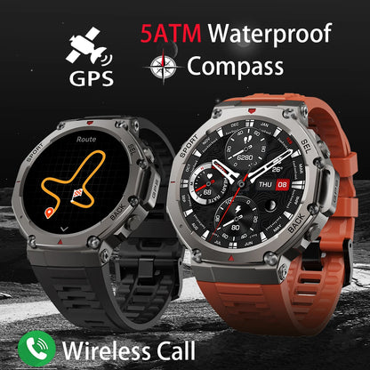 Smart Watch For T-Rex 3 GPS Smartwatch AMOLED Touch Screen 5ATM Outdoor Compass Smart Fitness Sport Monitor Men Watch ForXiaomi