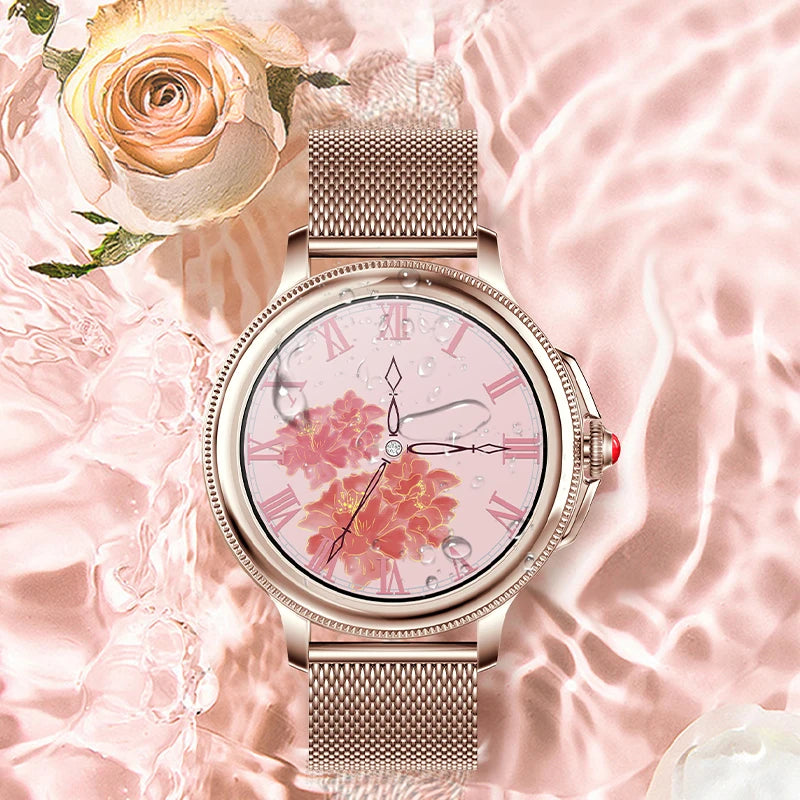 2025 New Women's Smart Watch 1.2-inch Full Circle Full Touch Screen Heart Rate Sleep Monitoring Built in Multi sport Mode Watch