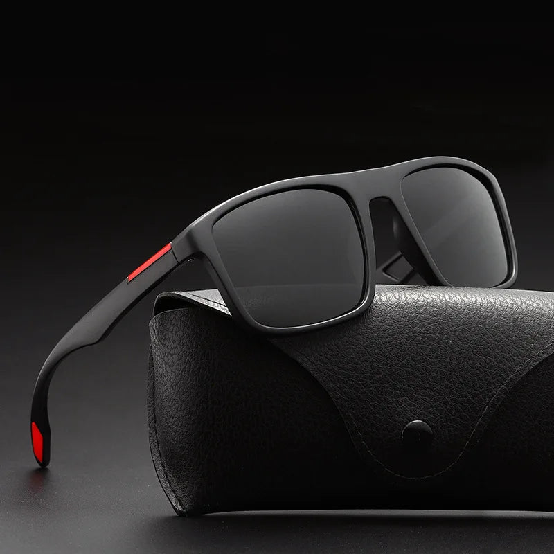 Outdoor Polarized Sunglasses Unisex Black Frame Men Women UV400 Driving Travel Sun Glasses Male Ultralight Anti-glare Goggles