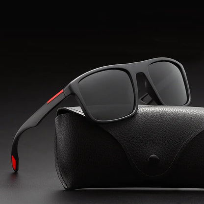 Outdoor Polarized Sunglasses Unisex Black Frame Men Women UV400 Driving Travel Sun Glasses Male Ultralight Anti-glare Goggles