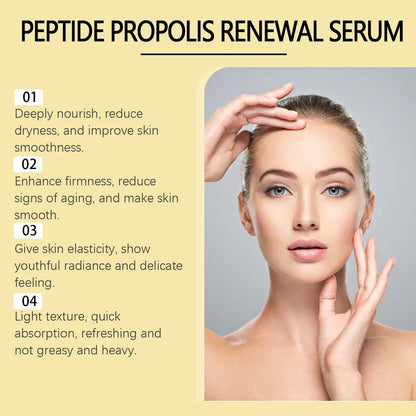 Peptide Propolis Face Serum Reduce Dryness Firming Lifting Anti Redness Renewal Smoothing Nourishing Repair Damaged Skin Essence