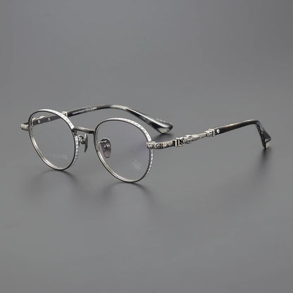 Eyeglass Frame For Women Reading Glasses Designer Luxury Brand Prescription Fashion Titanium Men Retro Round Optical Eyewear
