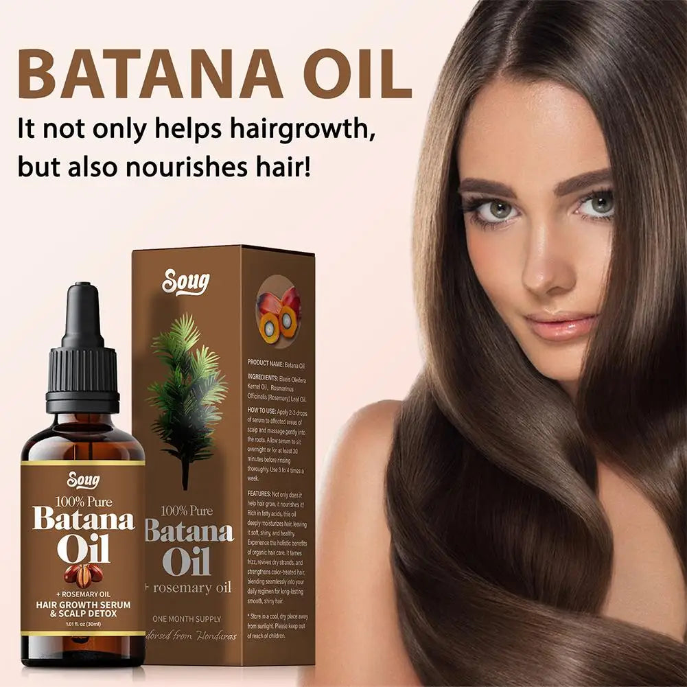 30ml/50ml Batana Rosemary Mint Scalp Hair Strengthening Oil Biotin Essential Oils Nourishing Treatment Split Ends Dry All Types