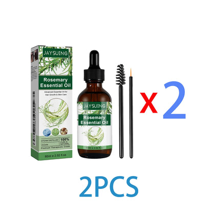 Rosemary Essential Oil 60ml Hair Growth Serum Scalp Treatment Skin Care Anti Aging Vitamin E Enriched for Thicker Hair Glowing
