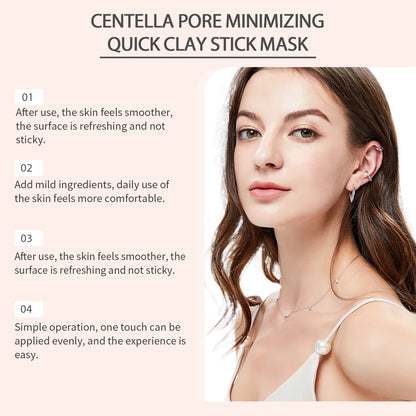 Centella Clay Stick Mask Pore Minimizing Quick Moisturizing Soothing Facial Brightening Face Mask Skin Care 27g