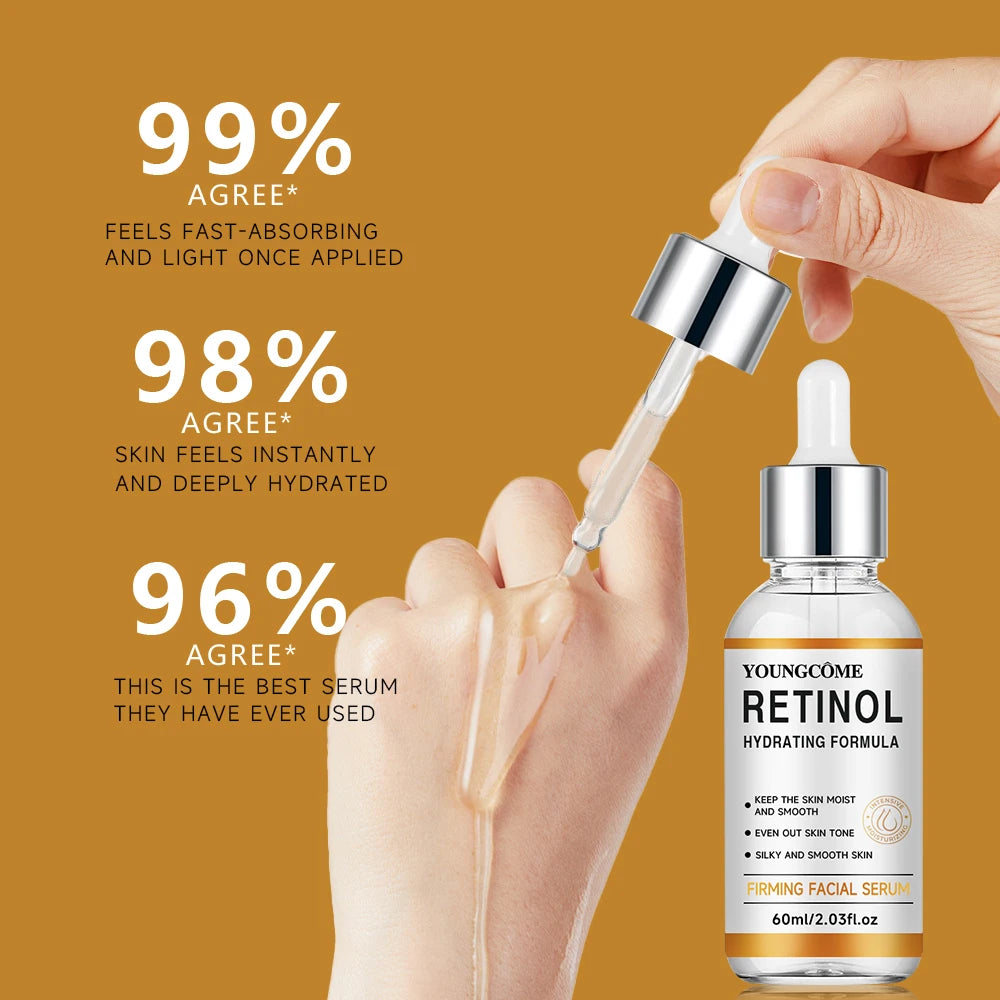 YOUNGCOME Retinol & Hyaluronic Acid Night Cream - Anti Aging Firming Moisturizer for Wrinkles, Fine Lines & Hydrated Skin