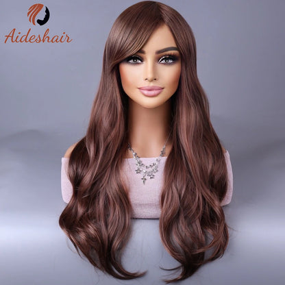 Synthetic wig new European and American wig in the long curly hair full head set large wave high temperature silk