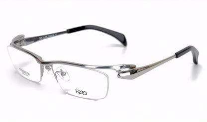 Ultra-light Semi-rimless Pure Titanium Business Eyeglasses Frame For Men 1153 Style Myopia Be Matched Myopia Glasses Deep