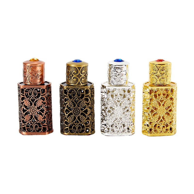 1Pc 3ml Mini Antiqued Perfume Refillable Bottle Arab Style Essential Oils Atomizer Perfume Spray Bottle