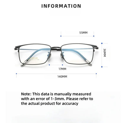 DIEDIESEE Advanced Business Men's Titanium Eyeframe High Elasticity Leg Optical Prescription Frame 34631