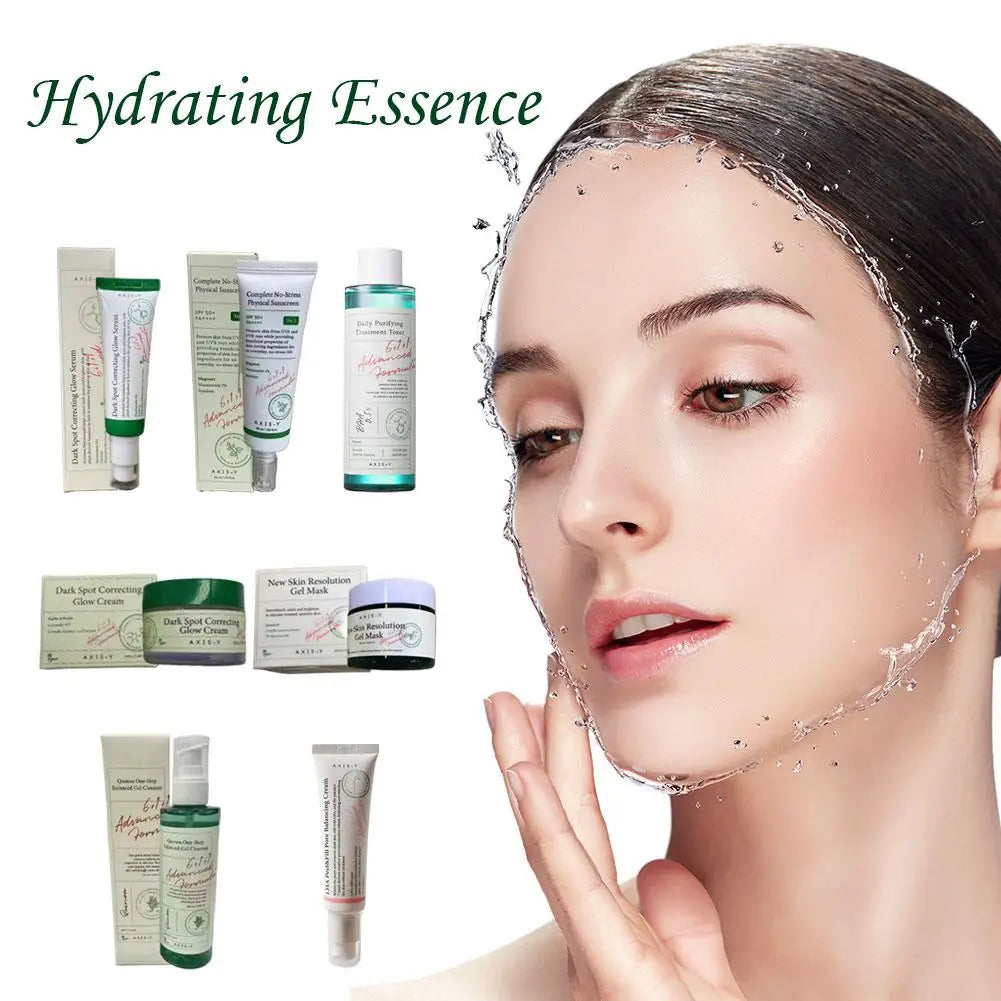 AXIS-Y Deep Soothing 6 Pcs Set-Essence, Sunscreen, Face Cream, Facial Mask, Cleanser, Salicylic Acid Face Cream Skin Care