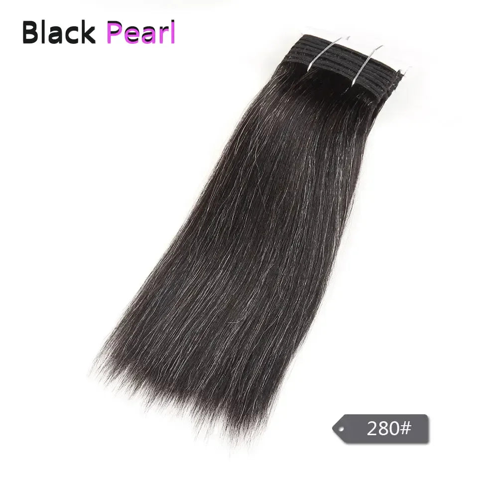 Sleek Yaki Straight Gray Hair Bundles Brazilian Hair Weave Bundles Silver Grey  #44 #34 51# For Black Remy Human Hair Extensions