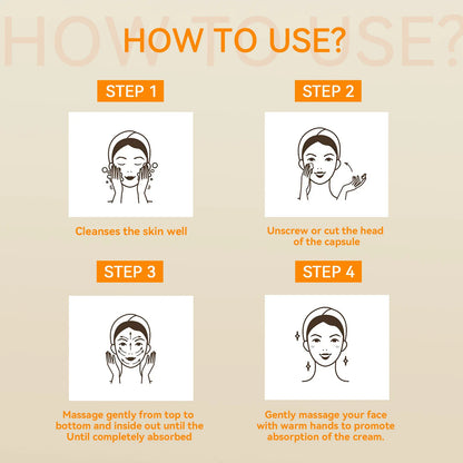 Vitamin C Facial Capsule Serum Moisturizing Anti Aging Wrinkle Removal Dark Spots Repair Acne Skin Rejuvenation Essence Capsules