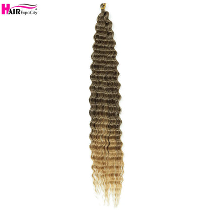 Ocean Wave Crochet Hair Extensions 30Inch Synthetic Deep Twist Curly Crochet Braids Soft Bohemian Water Wave Braid Hair