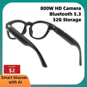 Q8 Newest Camera Smart Glasses Light-sensitive Color Change Wireless Audio Portable Video Recording Motion Monitoring Glasses
