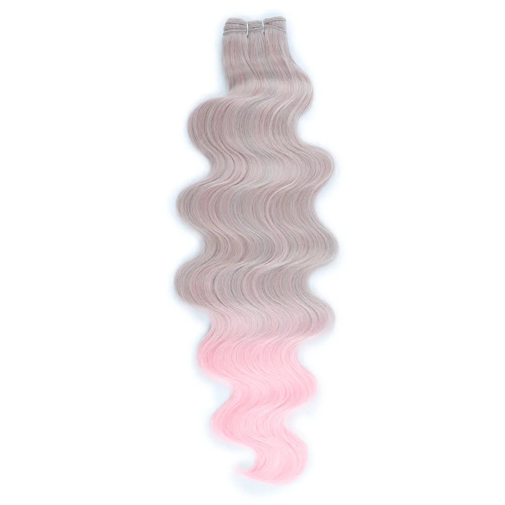 Magicae Ombre Bio Body Wave Hair Bundles 26"/30" Synthetic Hair Extensions Heat Resistant Soft Fiber Hair Weaving