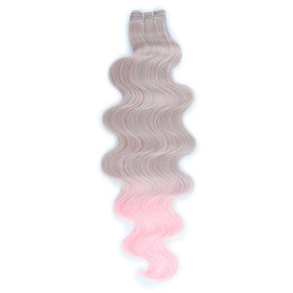 Magicae Ombre Bio Body Wave Hair Bundles 26"/30" Synthetic Hair Extensions Heat Resistant Soft Fiber Hair Weaving