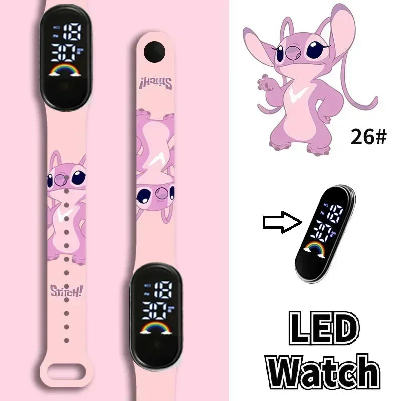 Stitch Children Watches Girls Waterproof Sport Touch Screen Watch for Women Waterproof Digital Clock Bracelet Gifts