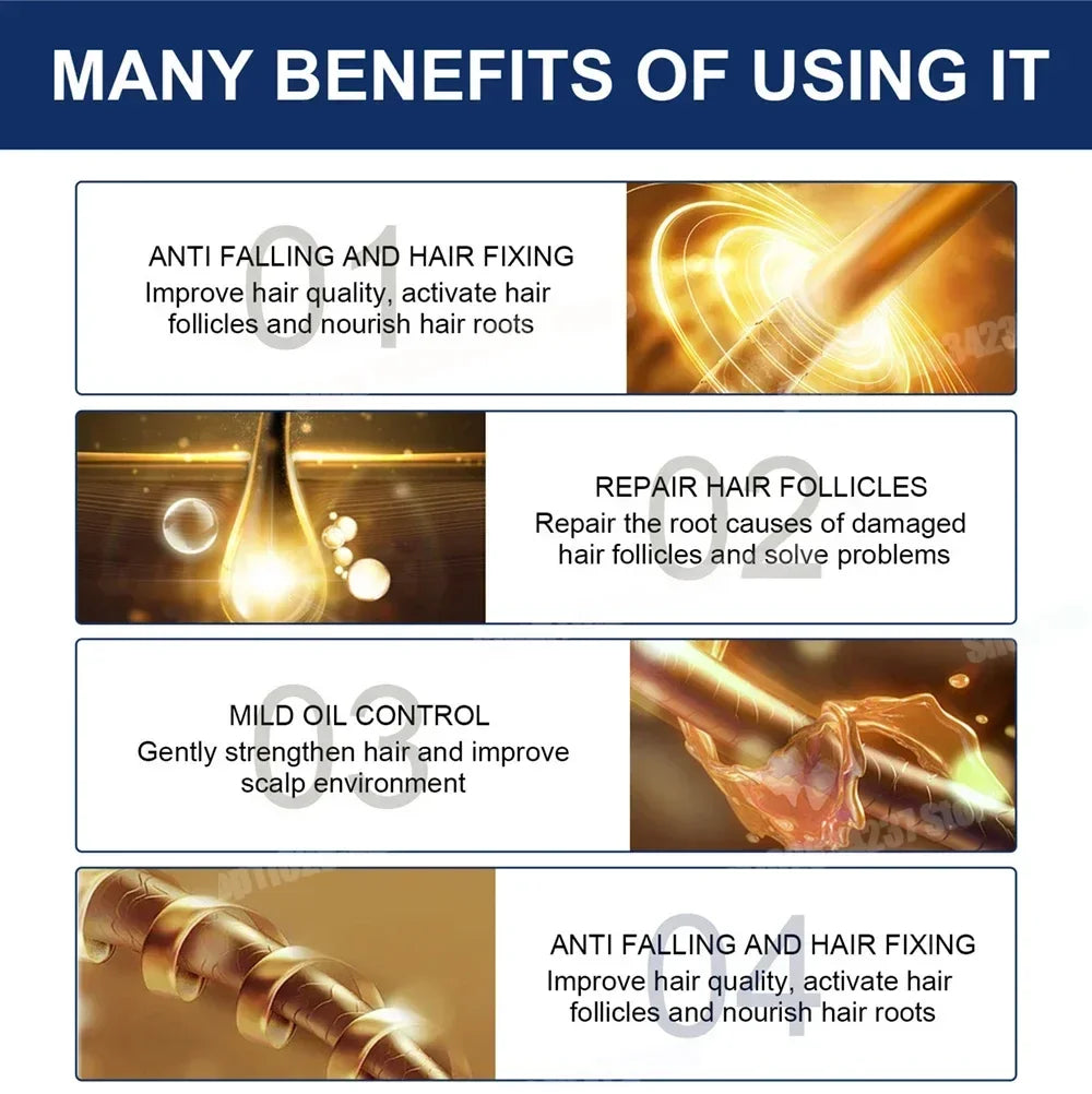 Say Goodbye to Baldness Hair Loss Product Ginger Oil Care Serum Hair Growth for Men Women