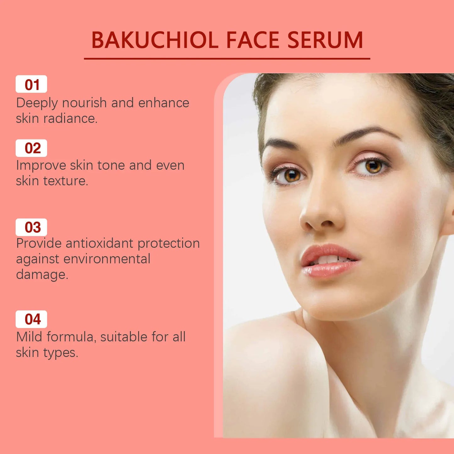 Bakuchiol Face Serum Anti Aging Lifting Firming Remove Fine Lines Skin Rejuvenation Brightening Hydrating Retinol Face Essence