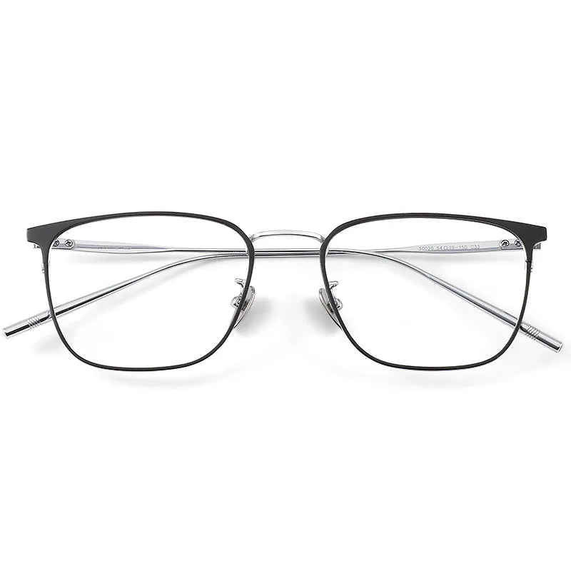 FIRADA Fashion Comfortable Square Eyeglasses Vintage Pure Titanium Eyewear Optical Prescription Glasses Frame For Men 30020-C