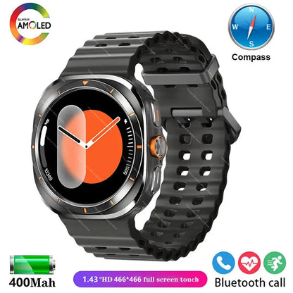 2025 New Watch Ultra Official Original Smartwatch 47mm AMOLED ChatGPT GPS NFC Compass Clock Bluetooth Call Smart Watch Men Women