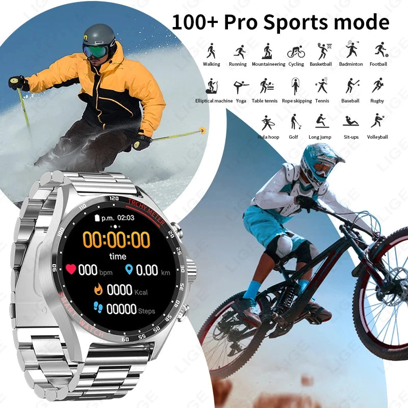 2024 New Outdoor Sports GPS Smart Watch Men Bluetooth Call Smartwatch Health Monitoring Compass IP68 Waterproof Watches Men